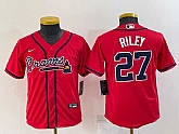Youth Atlanta Braves #27 Austin Riley Red Stitched MLB Cool Base Nike Jersey,baseball caps,new era cap wholesale,wholesale hats